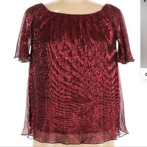 Tria Tria women's shiny red blouse medium